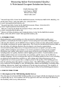 Cover page: Measuring indoor environmental quality: a web-based occupant satisfaction survey