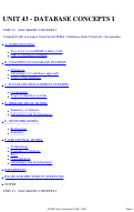 Cover page: Unit 43 - Database Concepts I