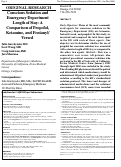 Cover page: Conscious Sedation and Emergency Department Length of Stay: A Comparison of Propofol, Ketamine, and Fentanyl/Versed