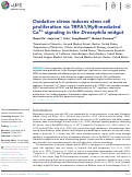 Cover page: Oxidative stress induces stem cell proliferation via TRPA1/RyR-mediated Ca2+ signaling in the Drosophila midgut