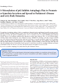 Cover page: S-Nitrosylation of p62 Inhibits Autophagic Flux to Promote α-Synuclein Secretion and Spread in Parkinson's Disease and Lewy Body Dementia.