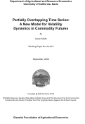 Cover page: Partially Overlapping Time Series:  A New Model for Volatility Dynamics in Commodity Futures