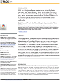 Cover page: HIV testing and pre-exposure prophylaxis (PrEP) use, familiarity, and attitudes among gay and bisexual men in the United States: A national probability sample of three birth cohorts.