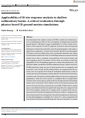 Cover page: Applicability of 1D site response analysis to shallow sedimentary basins: A critical evaluation through physics‐based 3D ground motion simulations