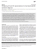 Cover page: Comparing 2D and 3D representations for face-based genetic syndrome diagnosis.