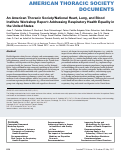 Cover page: An American Thoracic Society/National Heart, Lung, and Blood Institute Workshop Report: Addressing Respiratory Health Equality in the United States.