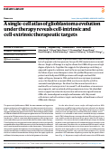 Cover page: A single-cell atlas of glioblastoma evolution under therapy reveals cell-intrinsic and cell-extrinsic therapeutic targets