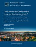 Cover page of Technical assessment of the negative solar radiative forcing and atmospheric cooling benefits of surface brightening projects