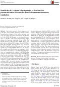 Cover page: Sensitivity of a regional climate model to land surface parameterization schemes for East Asian summer monsoon simulation