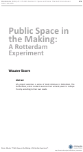 Cover page: Public Space in the Making: A Rotterdam Experiment