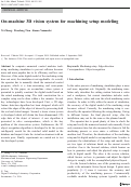 Cover page: On-machine 3D vision system for machining setup modeling