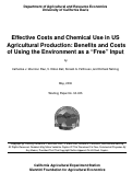 Cover page: Effective Costs and Chemical Use in US Effective Costs and Chemical Use in US of Using the Environment as a "Free" Input