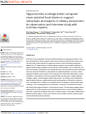 Cover page of Opportunities to design better computer vison-assisted food diaries to support individuals and experts in dietary assessment: An observation and interview study with nutrition experts