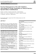 Cover page: Practical Management of the JAK1 Inhibitor Abrocitinib for Atopic Dermatitis in Clinical Practice: Special Safety Considerations.