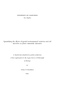 Cover page: Quantifying the effects of spatial environmental variation and soil microbes on plant community dynamics