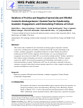 Cover page: Relations of positive and negative expressivity and effortful control to kindergarteners’ student–teacher relationship, academic engagement, and externalizing problems at school