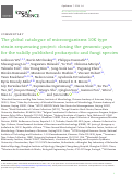 Cover page: The global catalogue of microorganisms 10K type strain sequencing project: closing the genomic gaps for the validly published prokaryotic and fungi species