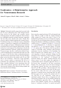 Cover page: Syndromics: A Bioinformatics Approach for Neurotrauma Research