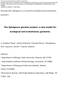 Cover page: Chapter Five The Sphagnum Genome Project A&nbsp;New Model for Ecological and Evolutionary Genomics