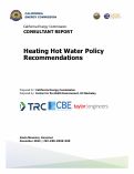 Cover page: Heating Hot Water Policy Recommendations