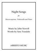 Cover page: Night Songs