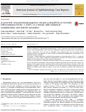 Cover page: A recurrent, non-penetrant sequence variant, p.Arg266Cys in Growth/Differentiation Factor 3 (GDF3) in a female with unilateral anophthalmia and skeletal anomalies