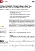 Cover page: Efficacy of Oral Remdesivir Compared to GS-441524 for Treatment of Cats with Naturally Occurring Effusive Feline Infectious Peritonitis: A Blinded, Non-Inferiority Study.