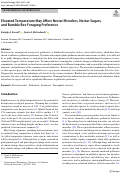 Cover page: Elevated Temperature May Affect Nectar Microbes, Nectar Sugars, and Bumble Bee Foraging Preference.