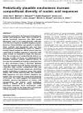 Cover page: Prebiotically plausible mechanisms increase compositional diversity of nucleic acid sequences