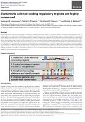 Cover page: Escherichia coli non-coding regulatory regions are highly conserved.