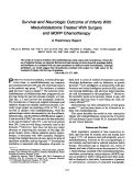 Cover page: Survival and neurologic outcome of infants with medulloblastoma treated with surgery and MOPP chemotherapy. A preliminary report