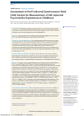 Cover page: Assessment of the Prodromal Questionnaire–Brief Child Version for Measurement of Self-reported Psychoticlike Experiences in Childhood