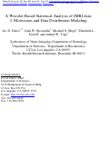 Cover page: A wavelet-based statistical analysis of fMRI data I. Motivation and data distribution modeling