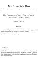 Cover page of The Choose-your-Charity Tax: A Way to Incentivize Greater Giving