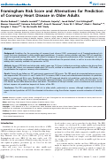 Cover page: Framingham Risk Score and Alternatives for Prediction of Coronary Heart Disease in Older Adults