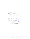Cover page: UPC++ v1.0 Specification, Revision 2020.10.0