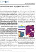 Cover page: Fundamental limits to graphene plasmonics