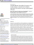 Cover page: Candida albicans stimulates formation of a multi-receptor complex that mediates epithelial cell invasion during oropharyngeal infection.