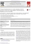 Cover page: Design and implementation of a study evaluating extinction processes to food cues in obese children: The Intervention for Regulations of Cues Trial (iROC)
