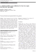 Cover page: A statistical method (cross-validation) for bone loss region detection after spaceflight