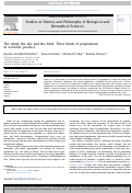 Cover page: The mind, the lab, and the field: Three kinds of populations in scientific practice