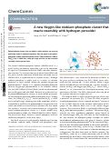 Cover page: A new Keggin-like niobium-phosphate cluster that reacts reversibly with hydrogen peroxide