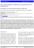 Cover page: Age-associated epigenetic modifications in human DNA increase its immunogenicity