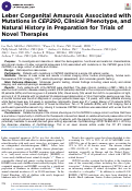 Cover page: Leber Congenital Amaurosis Associated with Mutations in CEP290, Clinical Phenotype, and Natural History in Preparation for Trials of Novel Therapies