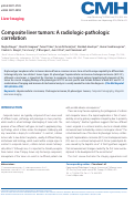 Cover page: Composite liver tumors: A radiologic-pathologic correlation