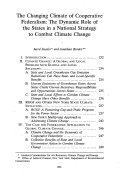 Cover page: The Changing Climate of Cooperative Federalism: The Dynamic Role of the States in a National Strategy to Combat Climate Change