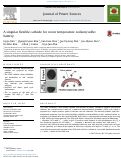 Cover page: A singular flexible cathode for room temperature sodium/sulfur battery