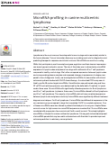 Cover page: MicroRNA profiling in canine multicentric lymphoma