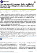 Cover page: Comparison of Diagnosis Codes to Clinical Notes in Classifying Patients with Diabetic Retinopathy