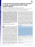 Cover page: A nanoelectronics-blood-based diagnostic biomarker for myalgic encephalomyelitis/chronic fatigue syndrome (ME/CFS)